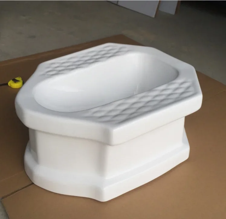 

z Modern squat toilet with flush and seating design ceramic squat pan