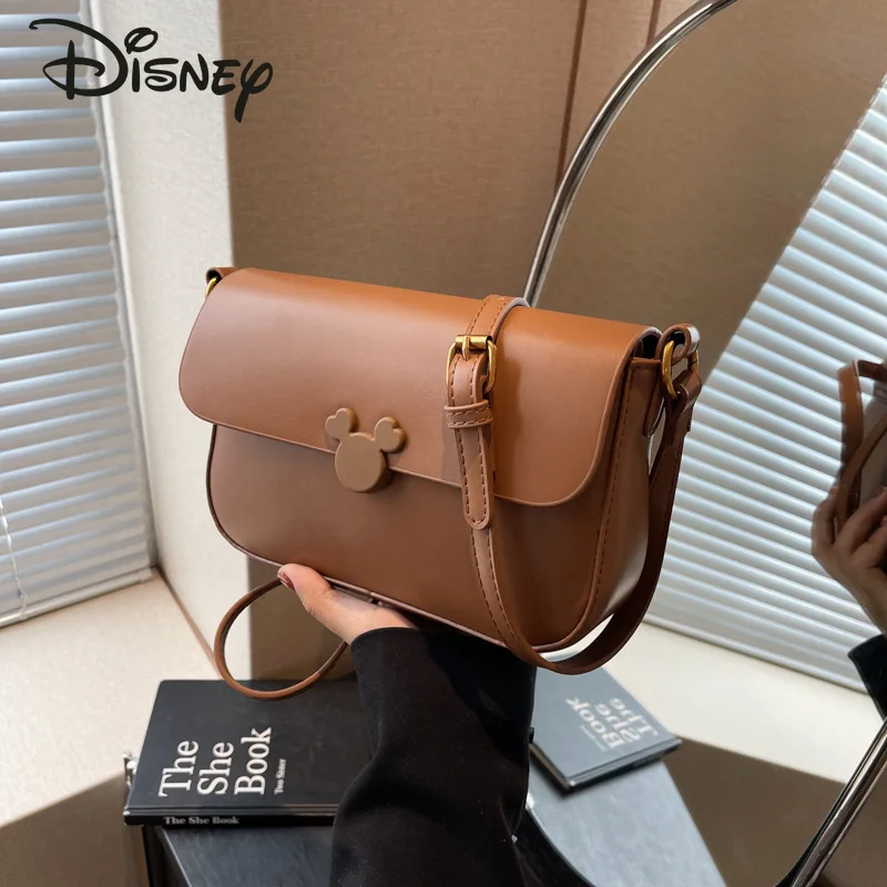 Disney Mickey New Women\'s Crossbody Bag Fashion High Quality Women\'s Handbag Solid Color Versatile Multi Functional Women\'s Bag