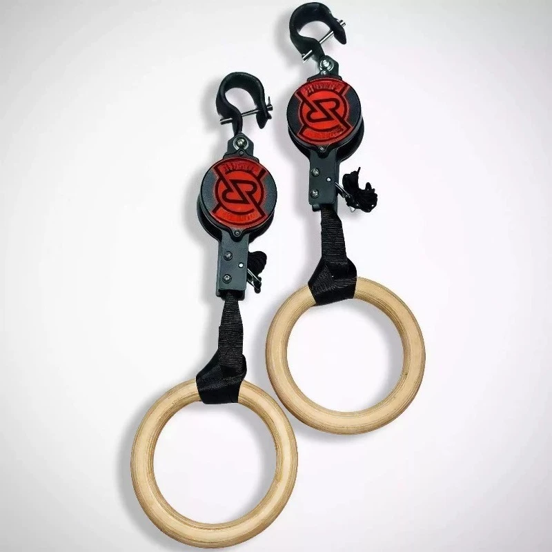 Adjustable Gymnastic Rings Set Digital‑Display Straps Fitness Pull‑Up Rings for Home Body Strength Training Workout