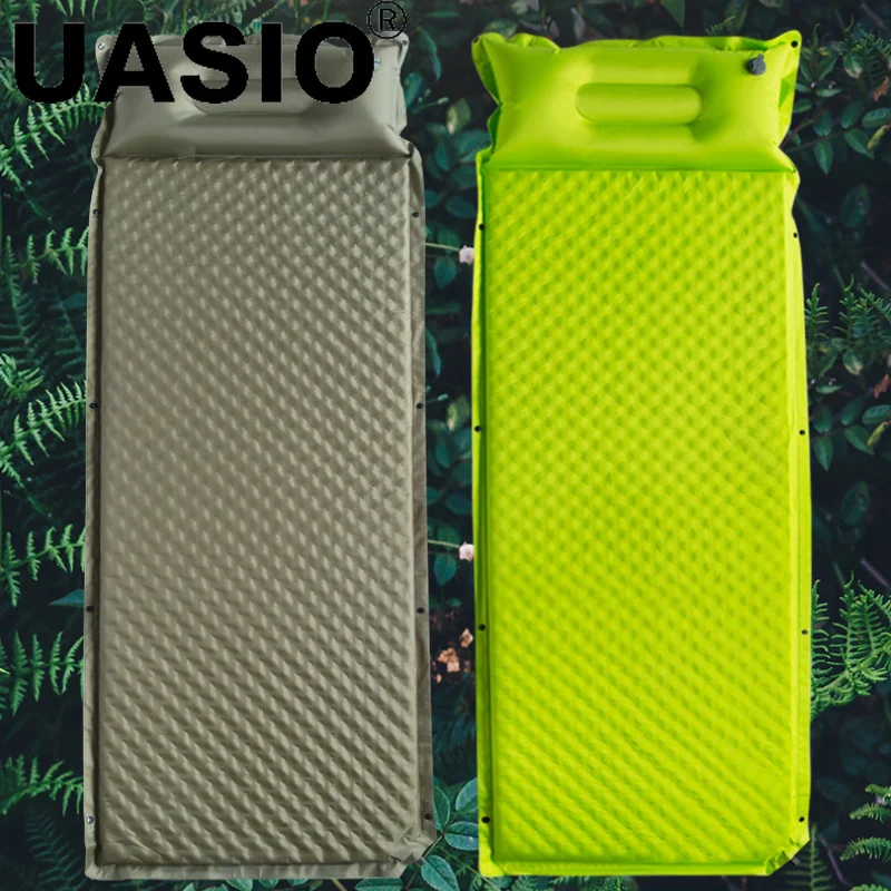 Rv Outdoor Camping Enkele Persoon Automatische Opblaasbare Pad Outdoor Camping Benodigdheden Vochtbestendige Slaapmatje Strand Vouwen Pad