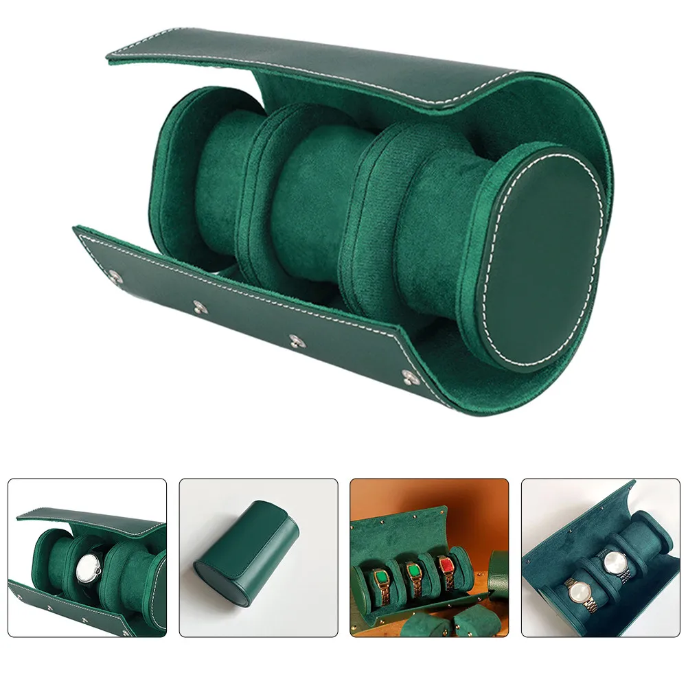 

Stylish PU Watch Roll Travel Case Organizer Portable Watch Storage Box Lightweight Anti- Holder