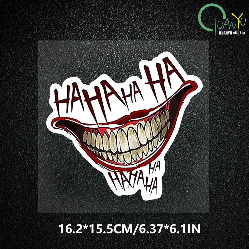 HAHAHA clown mouth sticker car motorcycle bumper PVC waterproof reflective sticker