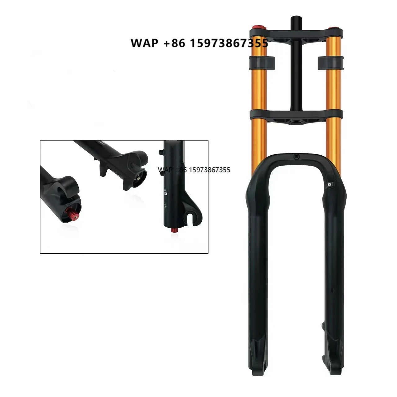 New Image 20 Inch Fat Tire Electric Bike Shock Suspension Front Fork for V8 E Bike New Front Fork Parts