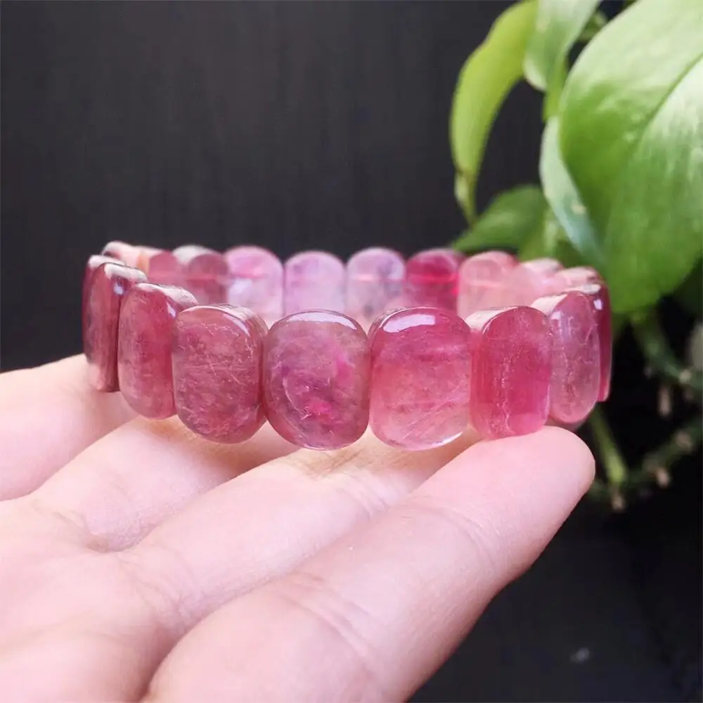 14mm Natural Pink Lepidolite Bangle Fashion Crystal Quartz Gemstone Jewelry Reiki Healing Gift For Women 1pcs