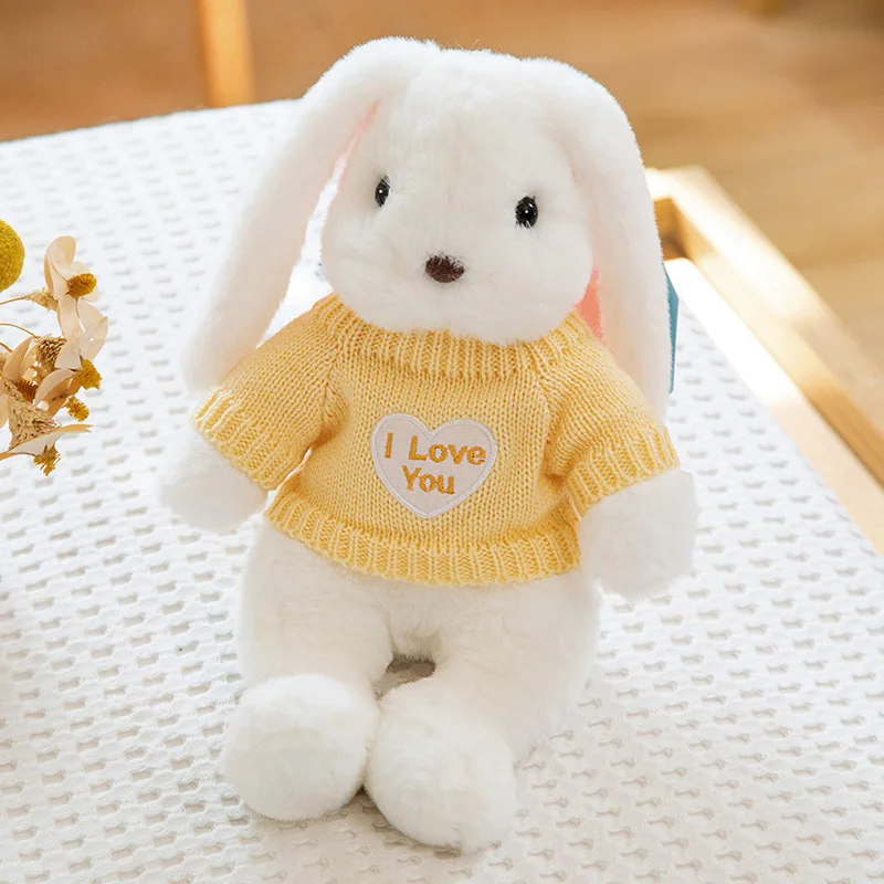 Zu-エミュレーションうさぎかわいいウサギのぬいぐるみ、ニット