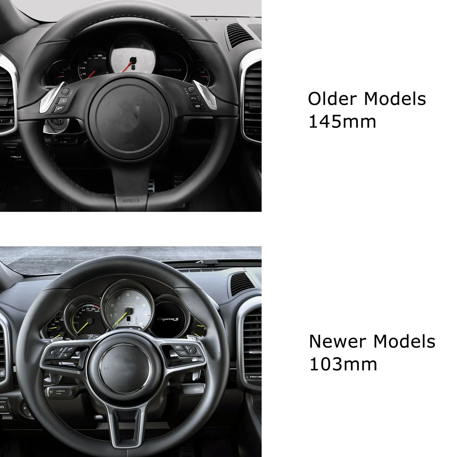 ポルシェ,カイエン,パナメーラ,マカン,911用のシルバーステアリングホイールリング装飾トリム