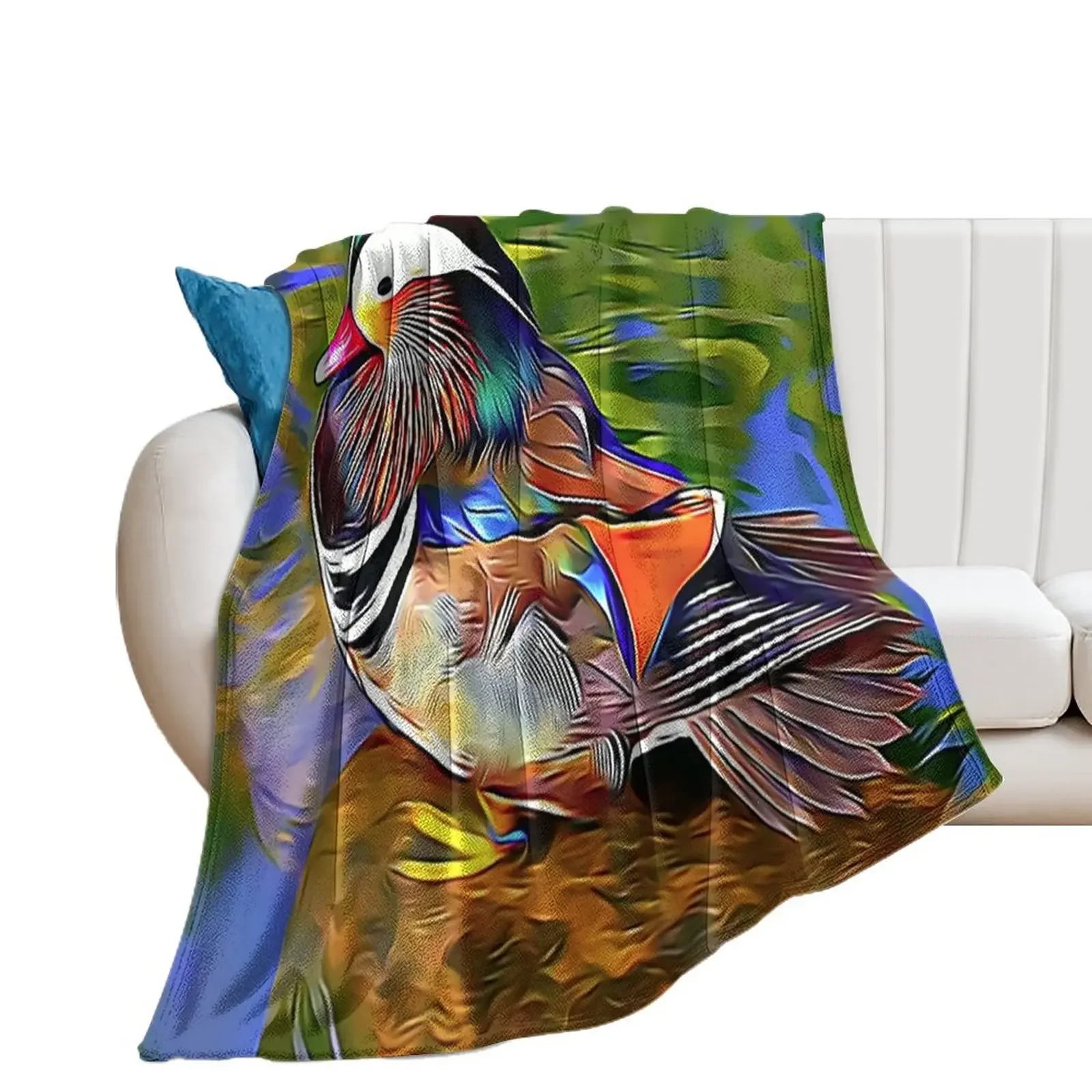 The Mandarin Duck Throw Blanket halloween Sleeping Bag wednesday Blankets