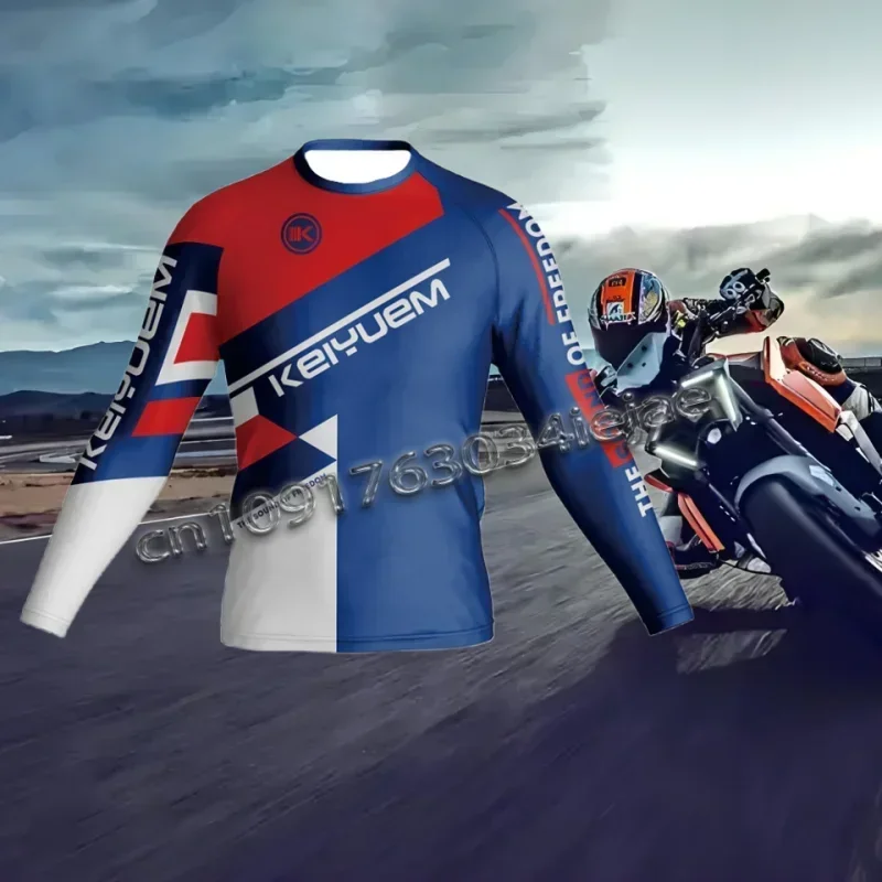 

25-26 последний весенне-летний велосипедный костюм для мужчин и женщин MX Off-Road мотоциклетная рубашка с длинными рукавами свободная дышащая спортивная рубашка