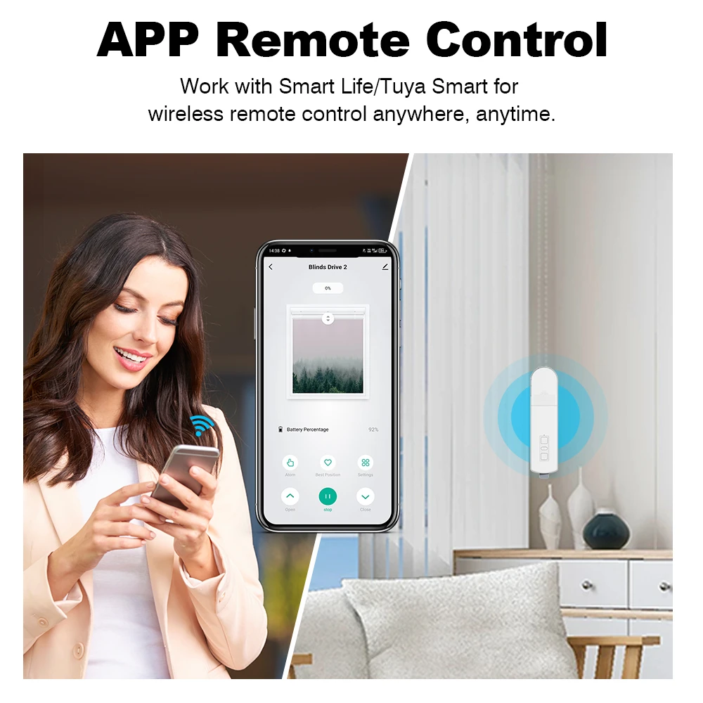 Manhot ZigBee Smart Electric Curtain Motor Chain Roller Blinds Pull Bead Curtain Control System For Tuya Alexa Google Yandex