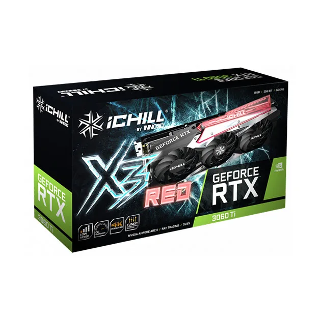 Wholesale Hot Sale Graphics Card INNO3D RTX 3060 TI ICHILL X3 RED LHR Sealed Package For Gaming Desktop GPU gtx 1660 super