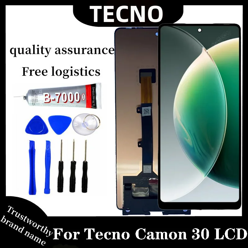 

6,78-дюймовый ЖК-дисплей для Tecno Camon 30 5G CL7 Pova 6 pro, сенсорный экран, дигитайзер в сборе, детали дисплея, note 40, 5g X6852, ЖК-дисплей