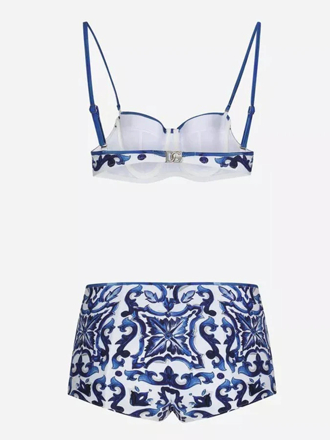 Conjunto de Bikini con estampado para mujer, traje de baño de 1 pieza, Tankini Sexy, ropa de playa, vacaciones, Verano