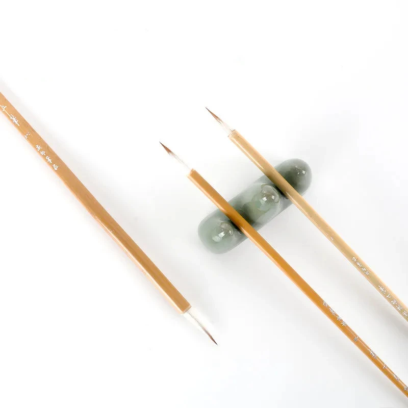 Weasel Woolen Multiple Hair Painting Brush Chinese Painting Hook Line Brush Slender Gold Small Regular Script Calligraphy Brush