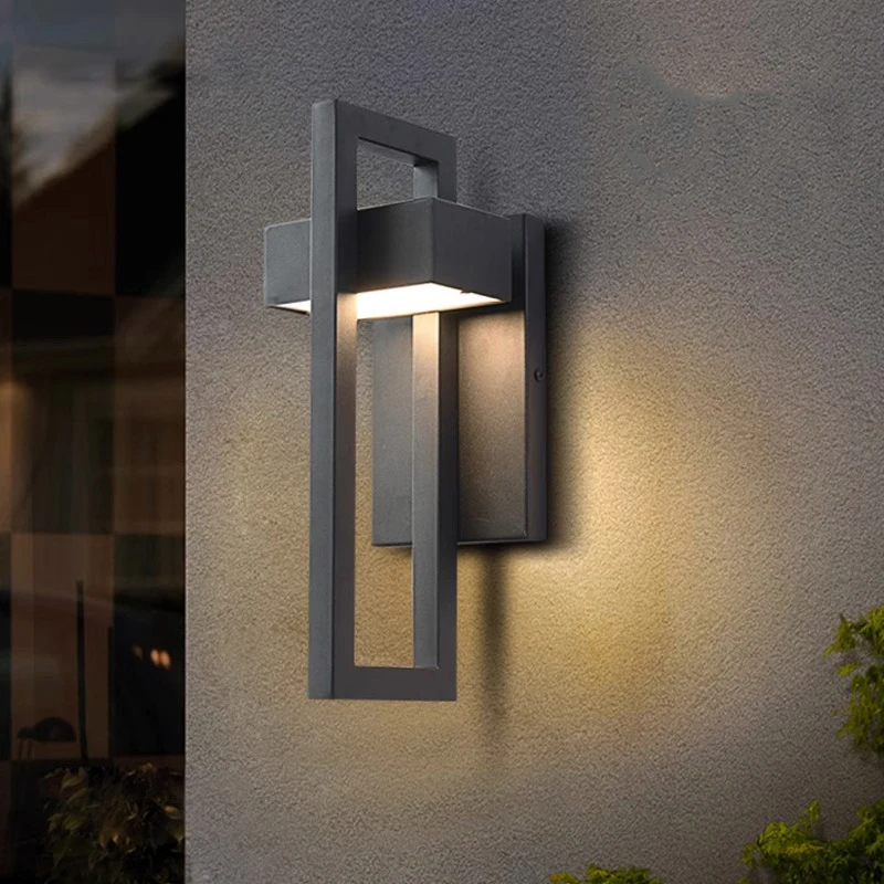 Geometric outdoor stainless steel wall lamp courtyard lamp IP65 waterproof outdoor lighting wall lamp outdoor decorative lamp