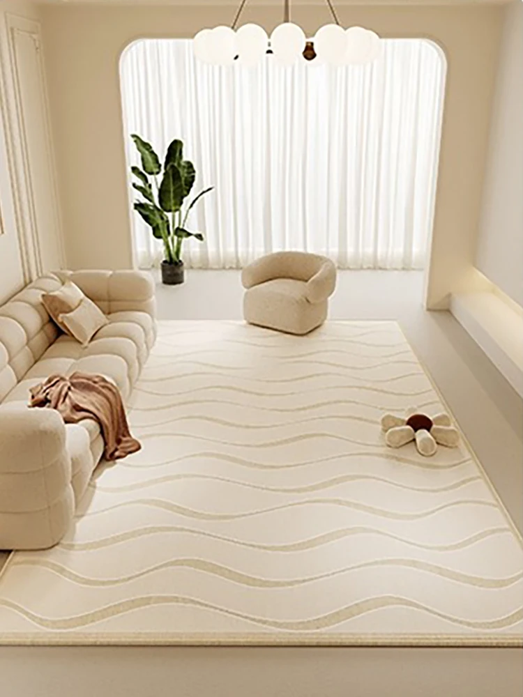 

Бежевый полосатый ковер с геометрическим узором, ковры для гостиной, большие размеры, украшения для дома, коврики в стиле минимализм, кремовый стиль, коврик для спальни 양 Wee자