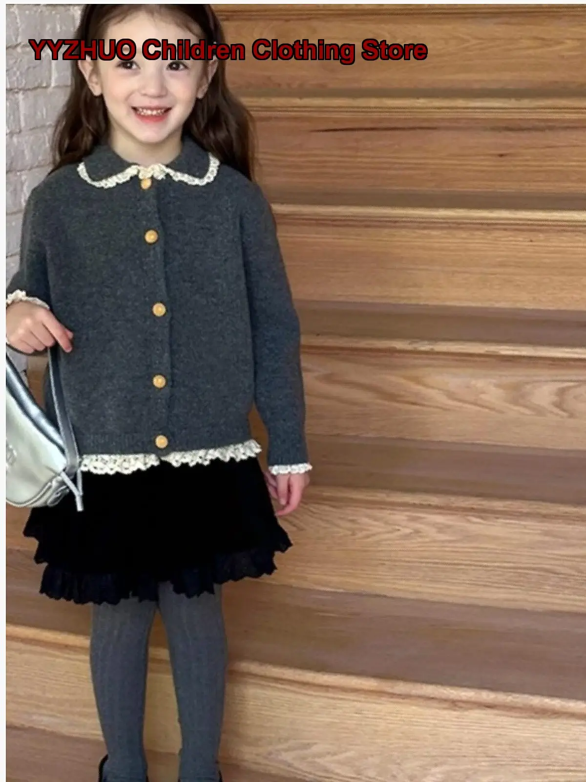 Girls Cardigan Spring Autumn Knit Top Long Sleeves Stylish Outwear Toddler Little Kids