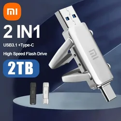 샤오미 OTG USB 펜 드라이브, 2 in 1, 2TB, 1TB, USB 3.1 TYPE-C 플래시 드라이브, 휴대폰 메모리 스틱, 고속 USB 스틱, 새로운 선물