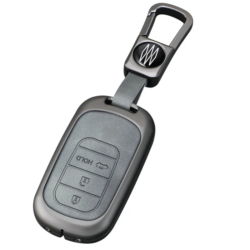 Zinc Alloy Car Key Case Cover Shell Protector Fob Holder for Honda Civic CRV HRV Breeze Integra Avancier 2023 2024 Accessories