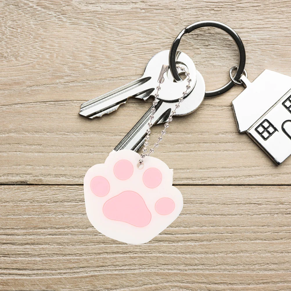 2 Pcs Cartoon Animal Key Chain Air Tag Identifier Covers Shackle Keycaps Cute Covering Cat Claw Identifiers Lovely Student