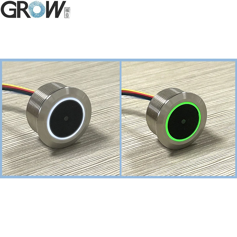 GROW GM861 Interfejs UART/USB Kod kreskowy 1D/2D Kod QR Moduł skanera kodów kreskowych z obudową ze stali nierdzewnej Biała zielona dioda LED