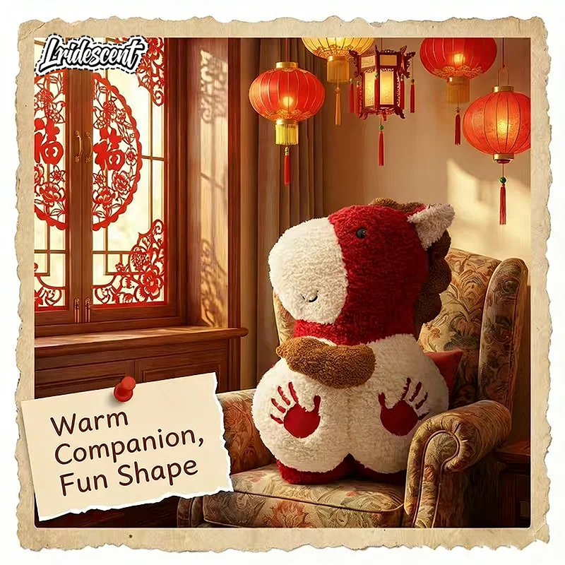 

Funny Whimsical Year of the Horse Creative Plush Doll Throw Pillow Cute Ornament Gift for Friends