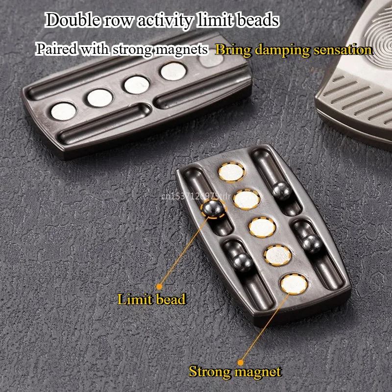 Magnetische Push-Karte Mechanische Slider Stress Relief Spielzeug Schieben Platte Münze EDC Metall Entlasten Anti Stress Zappeln Sensorischen Spielzeug
