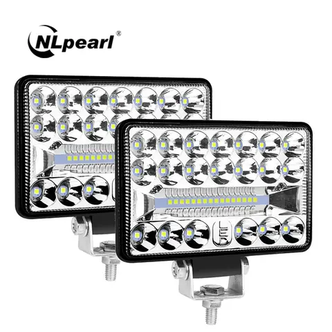 2개 5인치 LED 라이트 바 오프로드 스팟 플러드 108W LED 작업등 트럭 자동차 보트 트랙터 4x4 ATV 헤드라이트 안개등 12V 24V