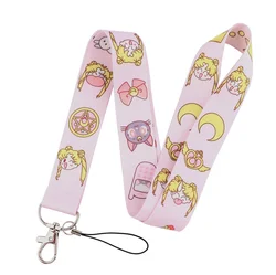 POP MART Sailor Moon Key Lanyard ID Badge Holders Animal Phone Neck Straps with Keyring Phone Accessories Q1