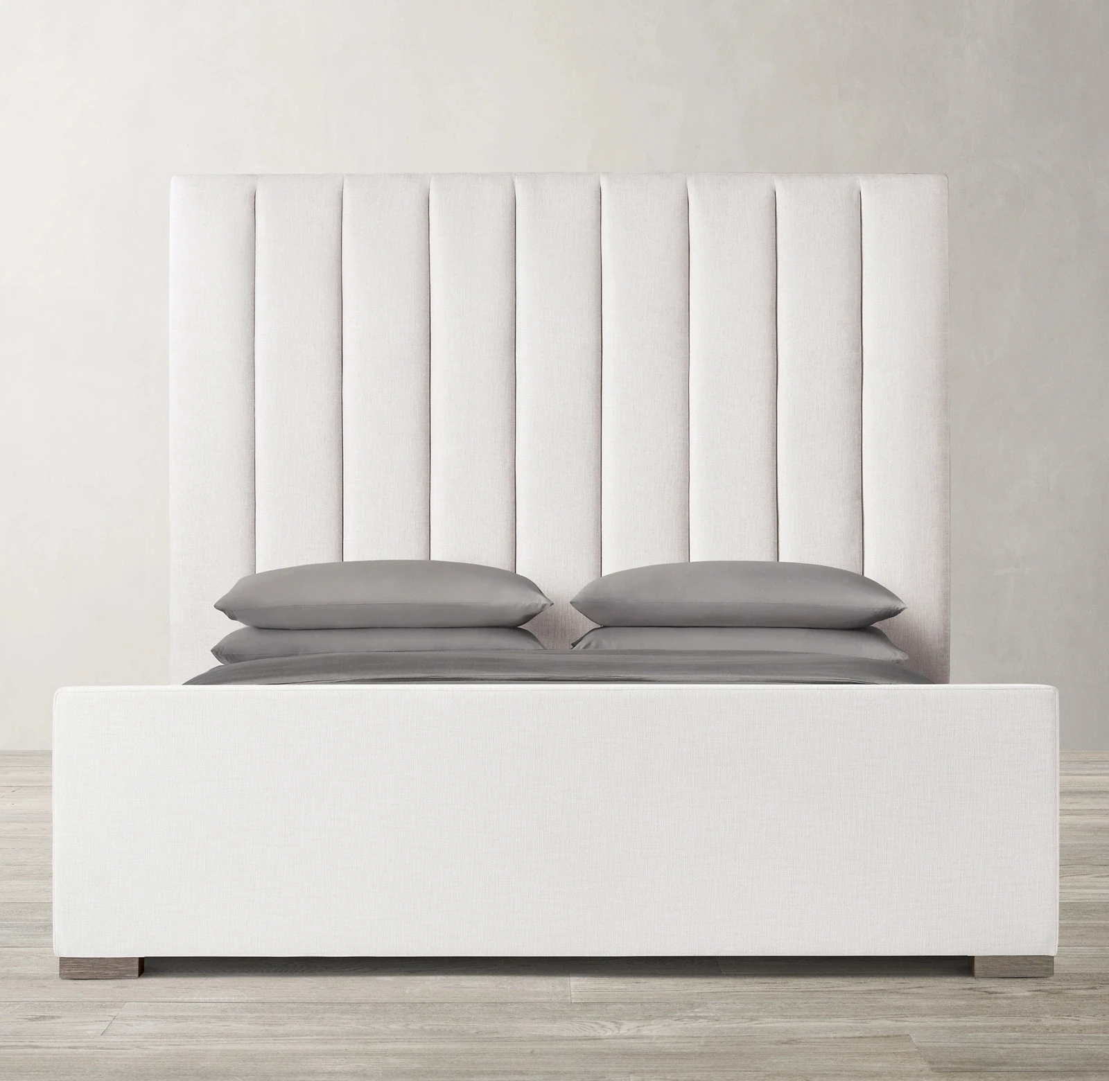 x−Luxury Modern Design Bedroom Furniture Ultra-Soft Mattress Foot Board Channel-Tufted Upholstered Fabric Storage Beds&