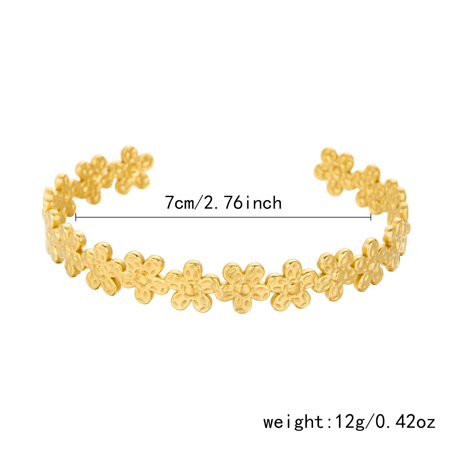Punk Metall Edelstahl Armbänder Set Für Frauen Böhmen Herz Aushöhlen Offene Einstellbare Manschette Armreif Gold Farbe Schmuck Geschenke – Detail 1
