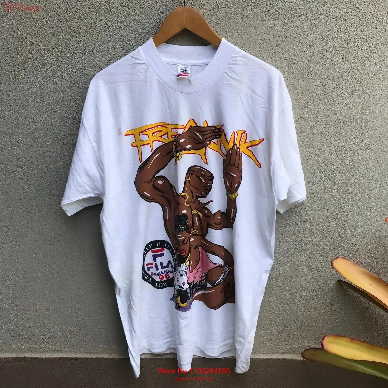 Vintage rare 90s FREAK NIK festival rap tee hiphop funk vintage Washed Breathable Stylish Slightly Unisex Comfortable Versatile
