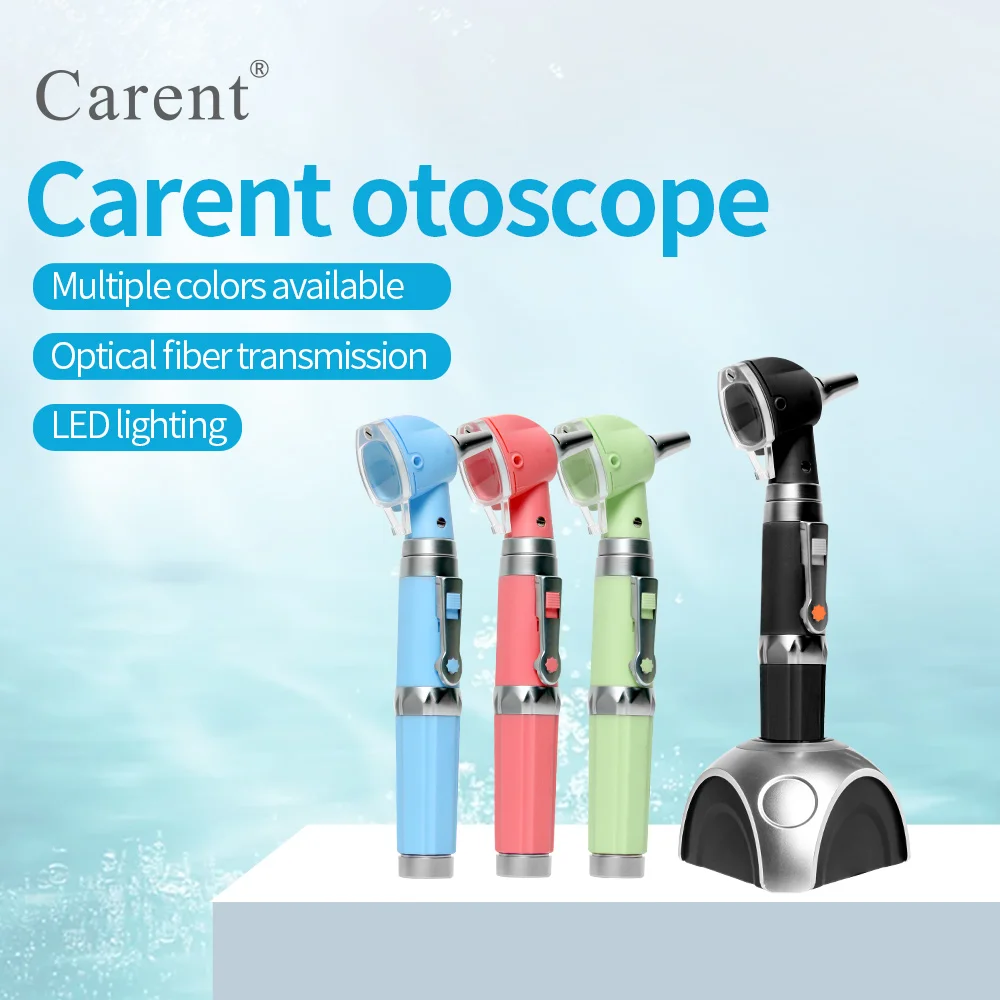 Carent Professional Otoscopio Diagnostic Kit Pet Electric Fiber Optic Portable Medical Ear Care Portable Otoscope Health Care