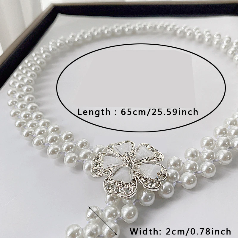 Elegant Simple Pearl Belt For Women Girls Fashion Temperament Body Jewelry Sweet Versatile Dress Decorative Waist Chain Gifts