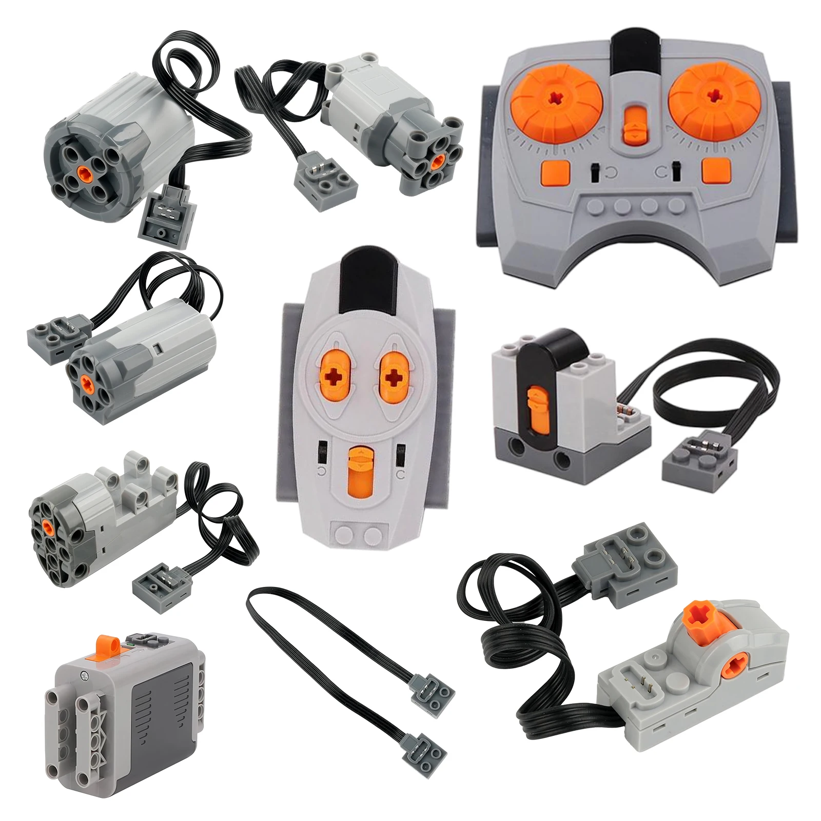 MOC M/L/XL Servo Motor Building Blocks Set High-Tech Part Extension Battery Box Switch Infrared Remote Control PF Bricks DIY Toy