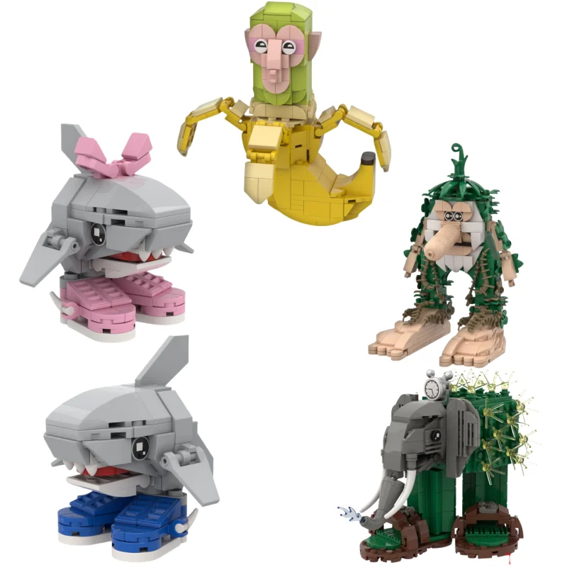 

Italian Brainrot Tung Sahur Figure BUilding blocks Toy Tralalero Tralala Figures Bombardino Crocodilo Shimpanzini Bananini Mini