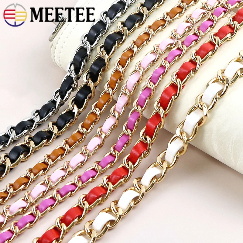 

1/2Pcs 120cm Stylish Metal Chain Strap for Bags Ladies' Bag Shoulder Straps Replaceable Colored Chains DIY Hardware Accessories