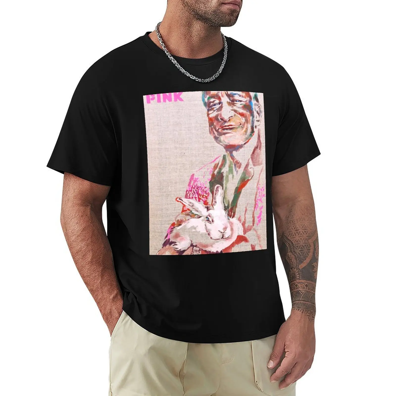 

HUGH HEFNER & RABBIT T-Shirt plain Personalized t-shirt shirts graphic tees black t-shirts for men