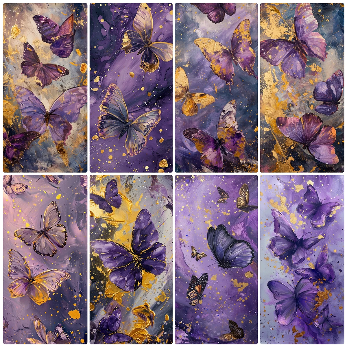 Purple Butterfly 5D DIY Diamond Painting Nordic Abstract Art 2024 New Arrivals Diamond Mosaic Embroidery Large Size Home Decor