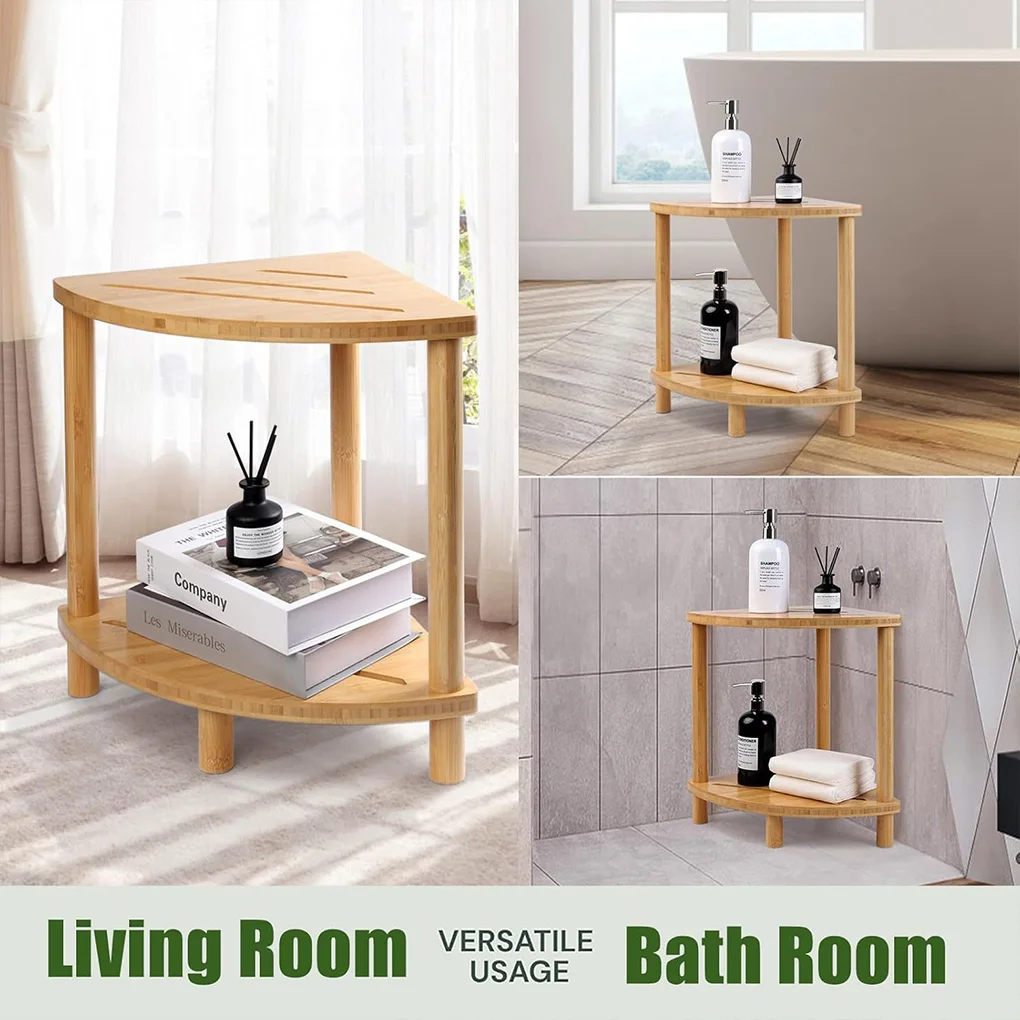 2025 New Bamboo Shower Versatile Stool Any Decor And Easy To Assemble Suitable For Any Decor Durable