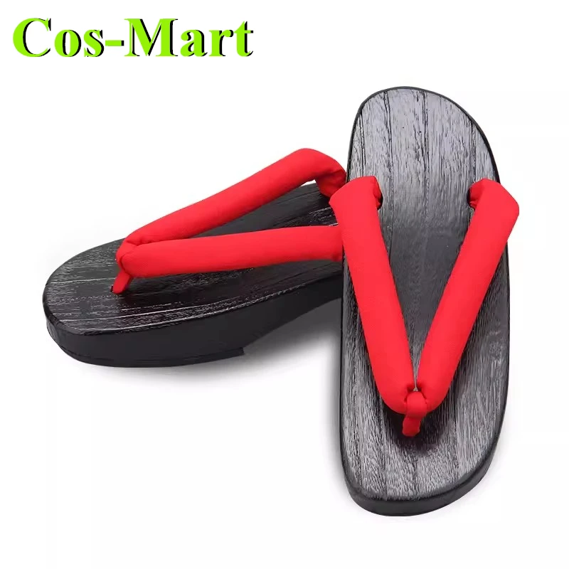 Cos-Mart Wood Shoes Cosplay High Quality Sandal Slipper Clogs With The Bell Unisex Daily Waer Best Selling Flat Clogs Anime Game