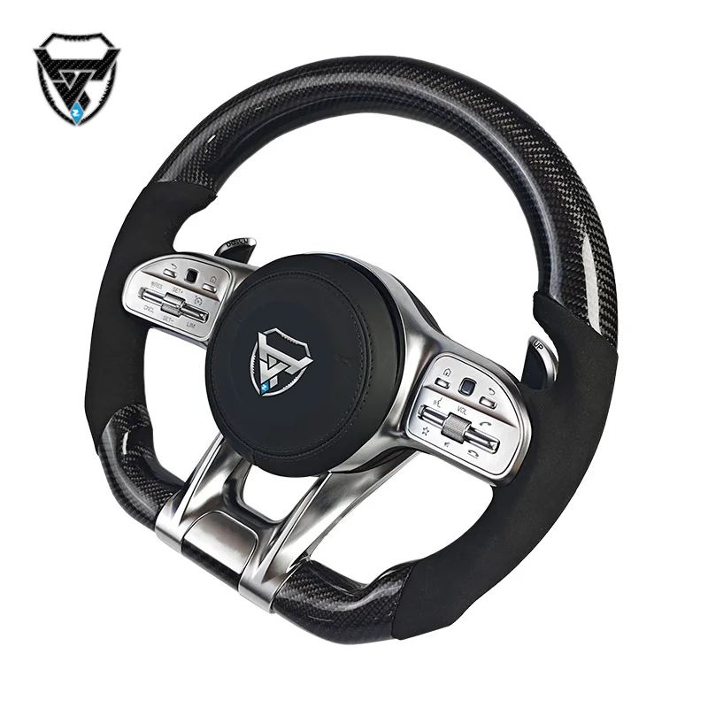 

Personalized Sports Carbon Fiber Alcanatara Steering Wheel for Mercedes Benz C GLC E S CLS AMG ZC-809-YD-T119-F