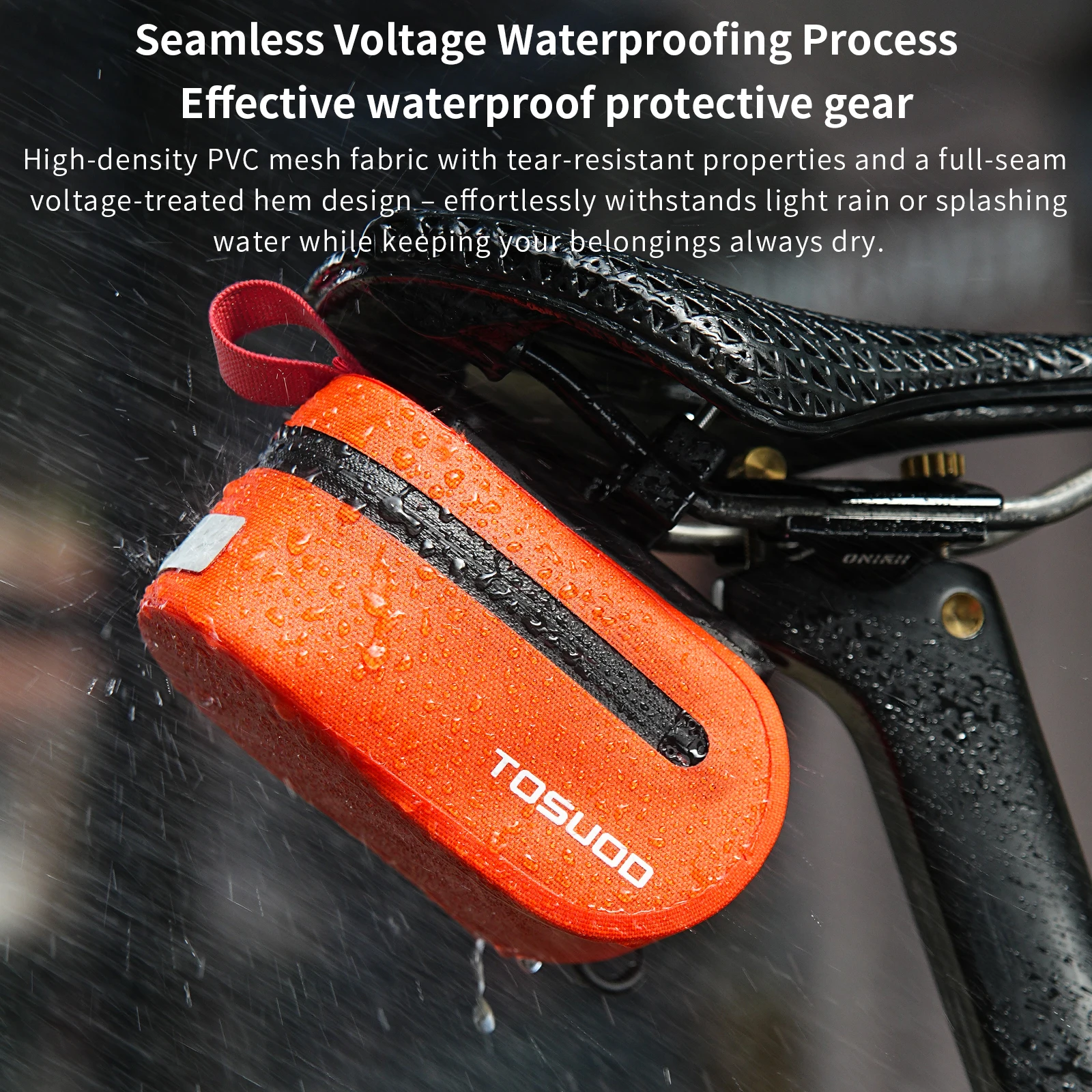 TOSUOD Schnellverschluss-Fahrradsatteltasche, Aufbewahrungstasche, wasserabweisende Fahrrad-Werkzeugtasche, MTB-Fahrrad-Reparaturset-Zubehör – Detail 9