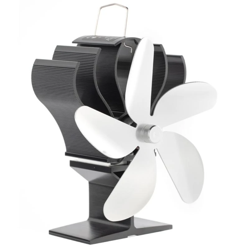 

E74E SF601S 5-Blade Stove Fan for Wood Log Quiet with Stove Thermometer