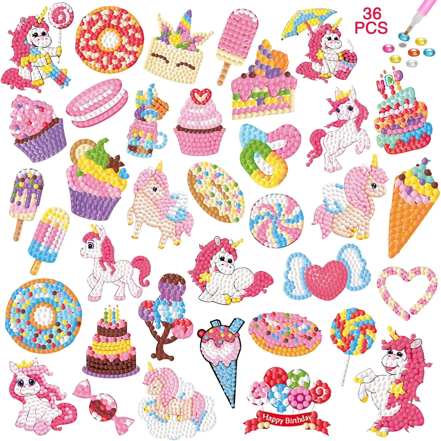 1 Set 5D Irregular Shape DIY Diamond Painting Sticker Kit for Beginners - Full Drill Diamond Painting Set with Sparkling Diamond