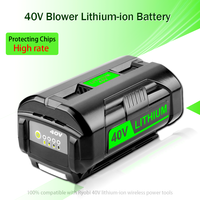 40V 6.0Ah Lithium Ion Power Tool Battery Fit for Ryobi Mower Battery One Battery Op40501 Op40261 Ry40601A Op40401