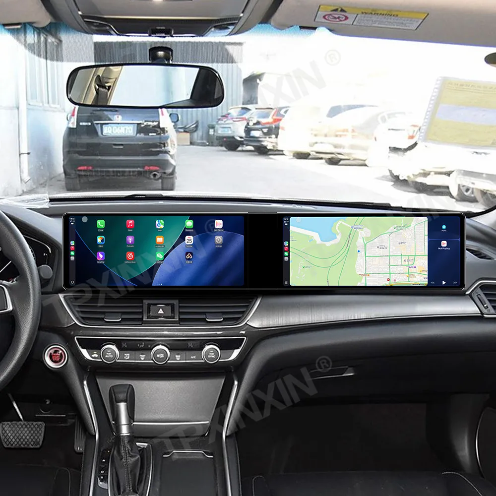 

24.6" Android Auto Car Radio For Honda Insight / Accord 2018-2022 Dual Screen Copilot Stereo Multimedia GPS Navigation Head Unit