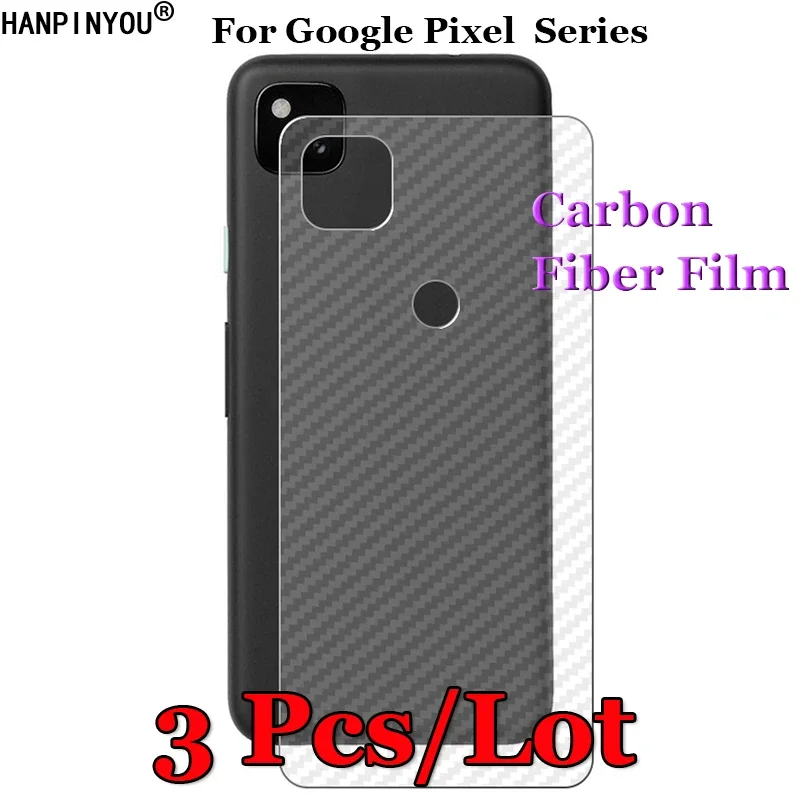 3 Stück/Set Für Google Pixel 10 10a 9 9a 8 8a 7a 6 7 Pro 4A 3D Rutschfeste Kohlefaser-Rückfolie Displayschutzfolie Schutzaufkleber