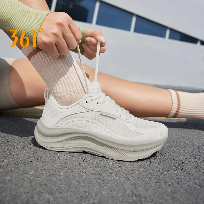 361 Degrees Women's Running Shoes Mesh Anti-slip Lightweight Thick-sole Rebond Durable Casual Trendy Female Sneakers 682532239