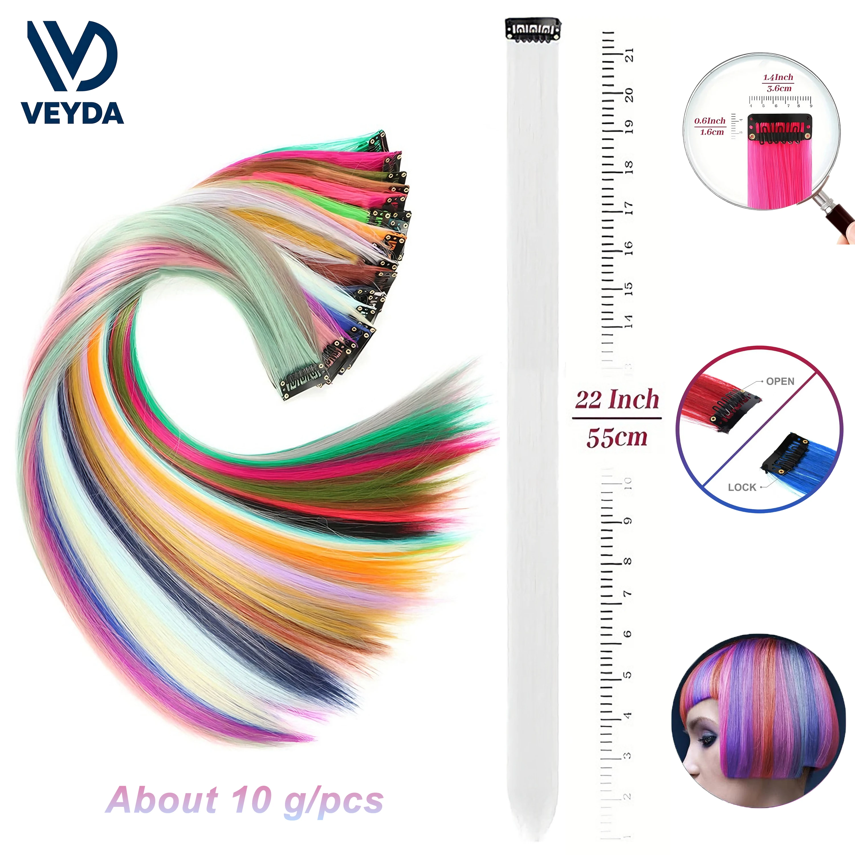 

Sweet Lolita Harajuku Glueless Clip In Wigs | 18 Candy Colors Synthetic Wigs For Girls Daily Outfit & Theme Party