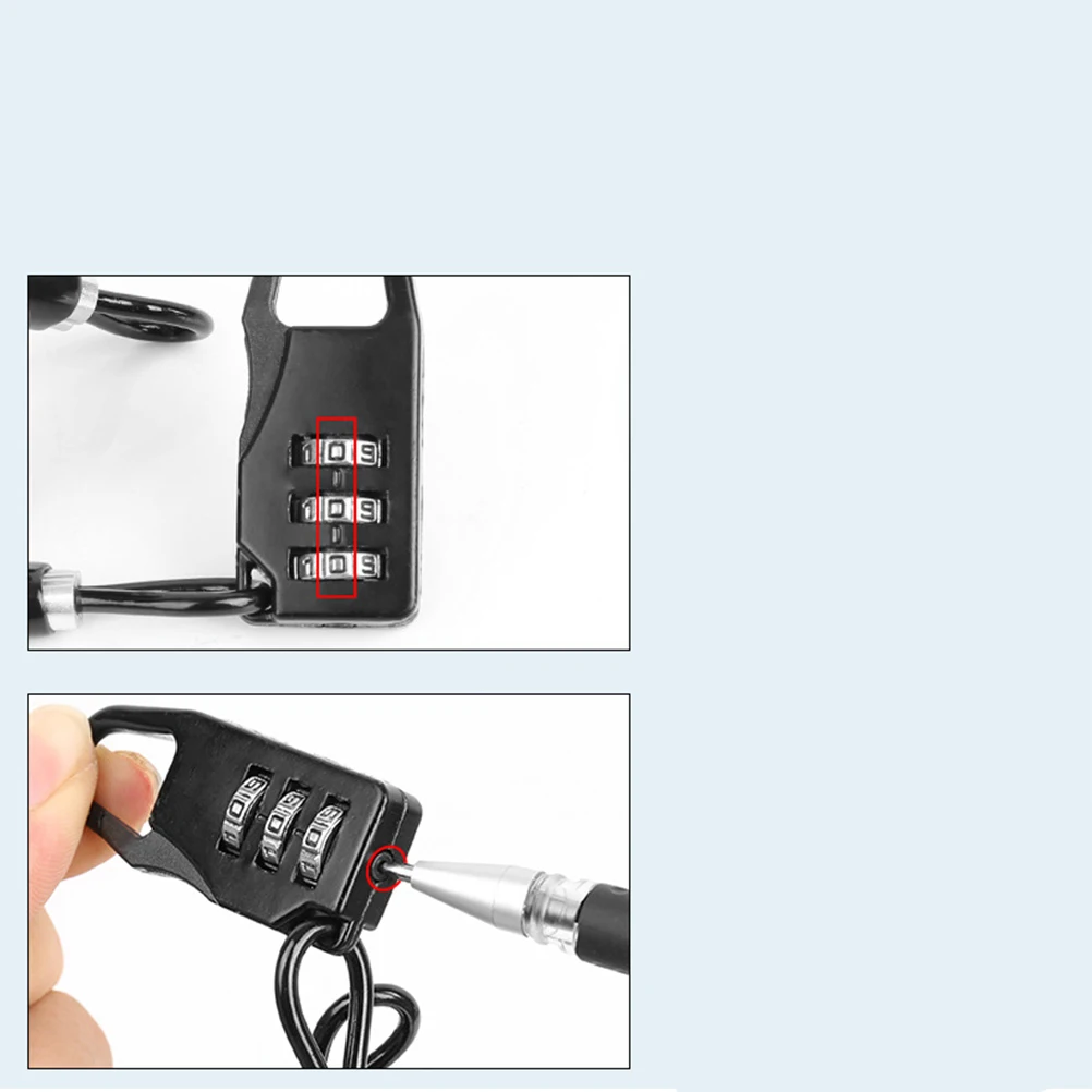 

1pc Bicycle Lock 3- Password Durable Padlock for Mountain Bike Motorcycle Scooter Coded Security Portable Storage Vehicle
